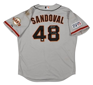 2014 Pablo Sandoval NLDS Game Used and Signed San Francisco Giants Road Jersey -  (MLB Authenticated)